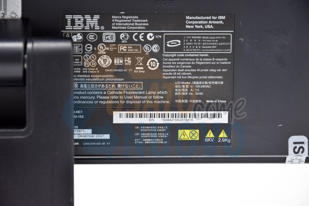 IBM MONITOR LCD 15" - 494215X - usatocomenuovo.it